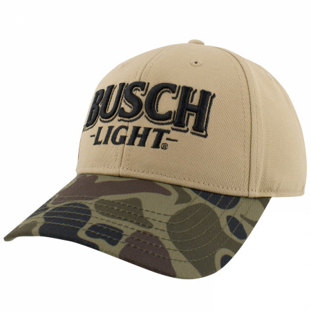 Busch Light Duck Hunting Camo Brim Adjustable Hat