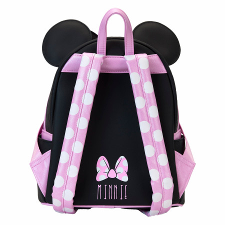 Minnie Mouse Floral Rock The Dots Mini Backpack By Loungefly