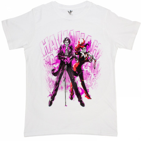 Joker and Harley Quinn Laugh Retro T-Shirt
