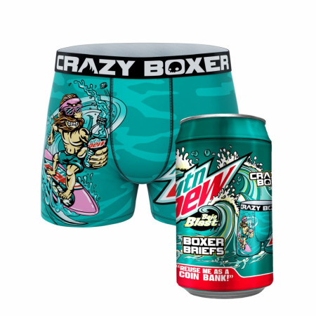 Crazy Boxers Mountain Dew Baja Blast Boxer Briefs in Soda Can