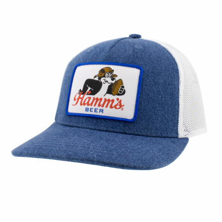 Hamm's Beer Football Denim Trucker Hat