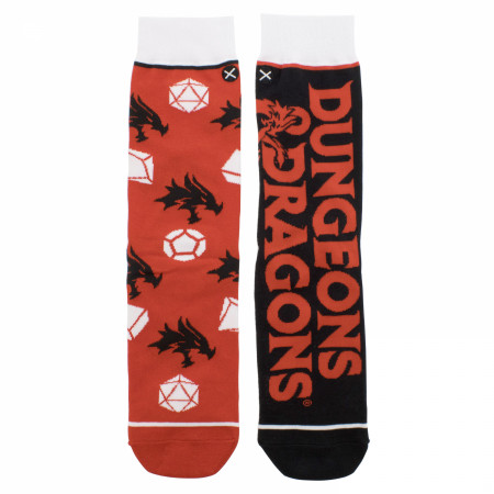 Dungeons & Dragons Logo and Symbols Crew Socks