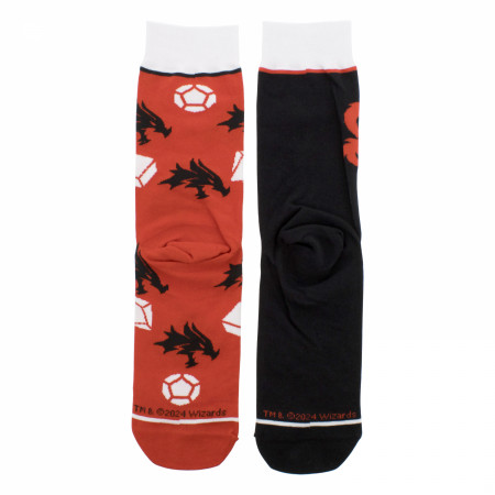 Dungeons & Dragons Logo and Symbols Crew Socks