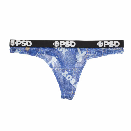 Playboy Denim Mesh Up PSD Thong