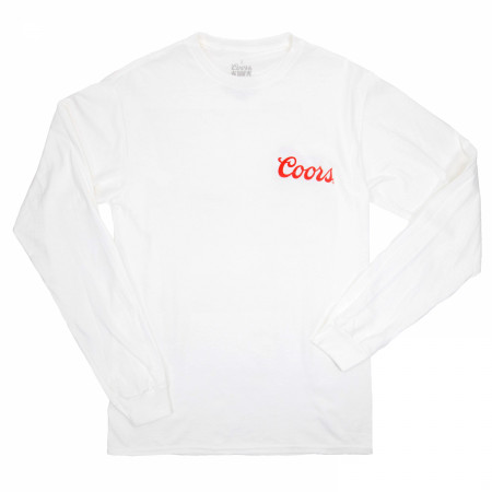 Coors The Original Cowboy Men's White Long Sleeve Shirt