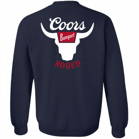 Coors Banquet Rodeo Horns Navy Colorway Crewneck Sweatshirt