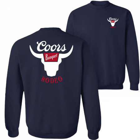 Coors Banquet Rodeo Horns Navy Colorway Crewneck Sweatshirt