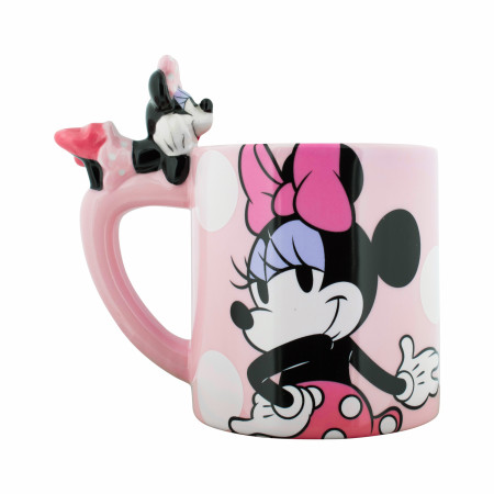 Minnie Mouse 17oz Mug with Sculpted Minnie Handle