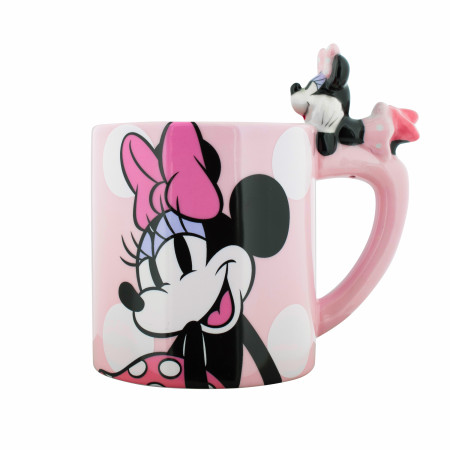 Minnie Mouse 17oz Mug with Sculpted Minnie Handle