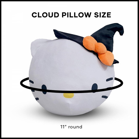 Hello Kitty Witchy Kitty Halloween 11" Round Cloud Pillow