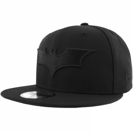 Batman Christian Bale Logo Black on Black Colorway New Era 59Fifty Fitted Hat