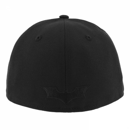 Batman Christian Bale Logo Black on Black Colorway New Era 59Fifty Fitted Hat