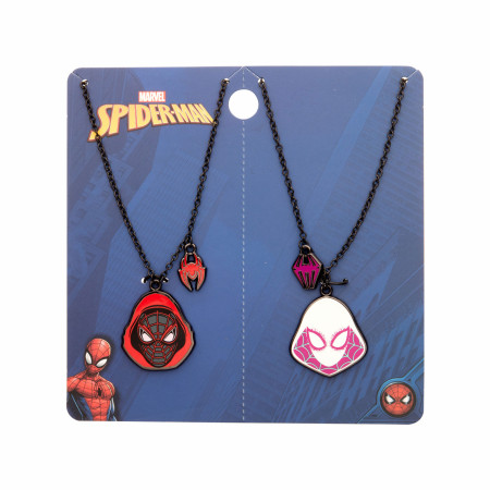 Miles Morales and Spider-Gwen Bestie Pendant Necklace