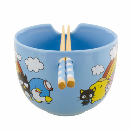 Hello Kitty and Friends Rainbow Skies Ramen Bowl with Chopsticks