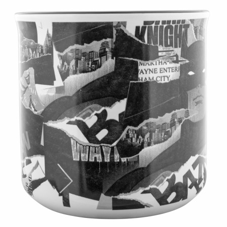 Batman Torn Comic Pages 20oz Ceramic Camper Mug