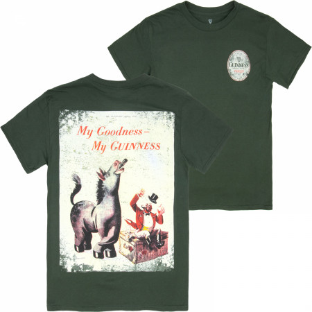 Guinness My Goodness Horse Front and Back Print T-Shirt