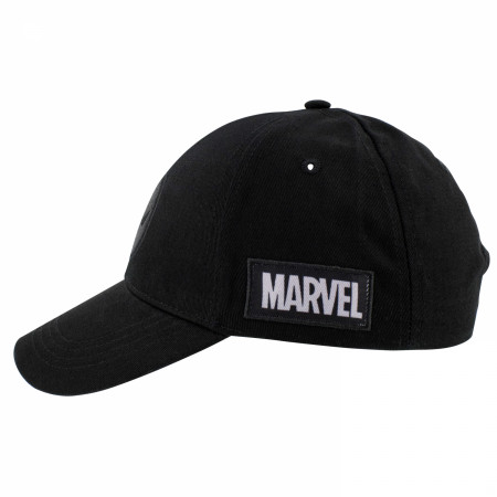 Deadpool and Marvel Logos Black on Black Snapback Hat