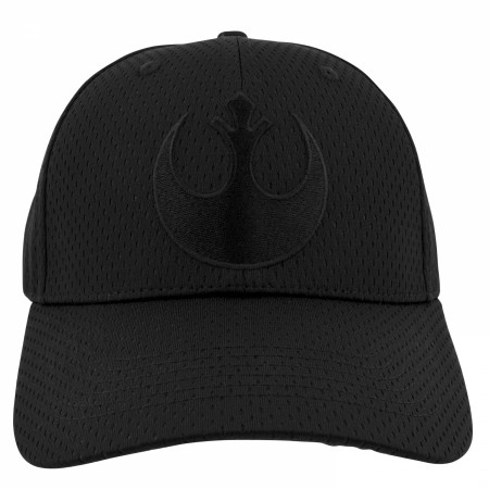 Star Wars Rebel Alliance Logo Black on Black Snapback Hat