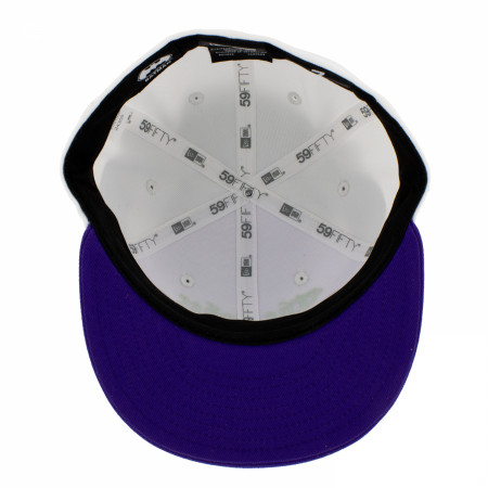 The Joker Smile White & Purple Colorway New Era 59Fifty Fitted Hat