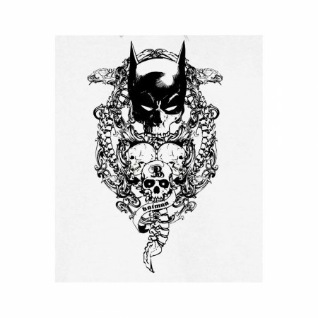 Batman Bat Mask & Skulls Pullover Hoodie