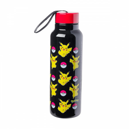 Pokemon Pikachu Jump 27oz Stainless Steel Water Bottle with Strap