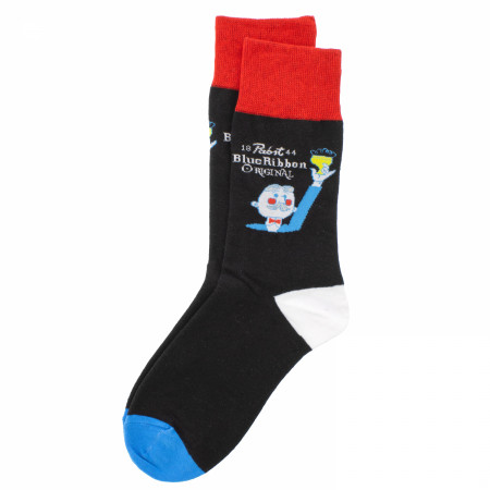 Pabst Blue Ribbon PBR Bartender Crew Socks