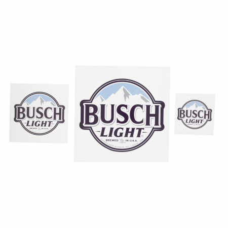 Busch Light Classic Logo Sticker Various Sizes 3-Pack