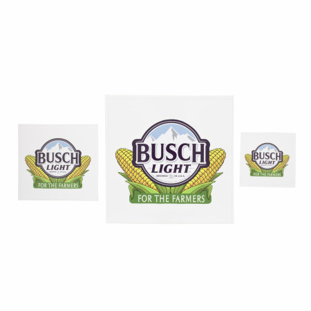 Busch Light Corn Logo Sticker Various Sizes 3-Pack