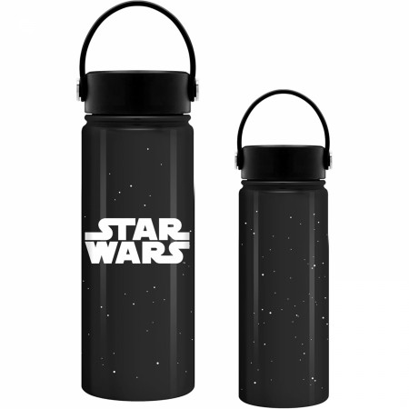 Star Wars Logo and Stars 20oz Stainless Steel Water Bottle