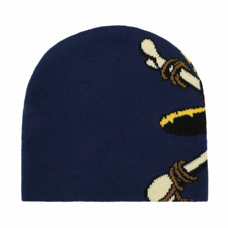 One Piece PU Patch Skull Beanie