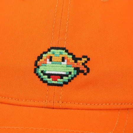 Teenage Mutant Ninja Turtles Michelangelo Pixel Icon Embroidered Dad Hat