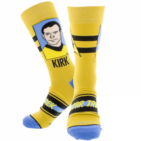 Star Trek Captain Kirk Portrait Crew Socks