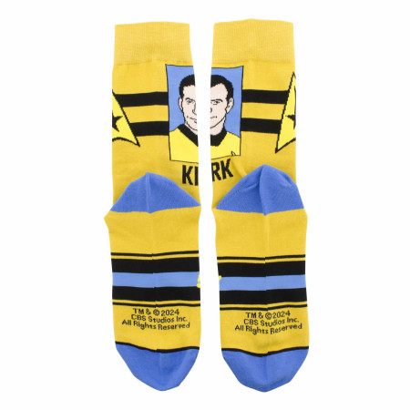 Star Trek Captain Kirk Portrait Crew Socks