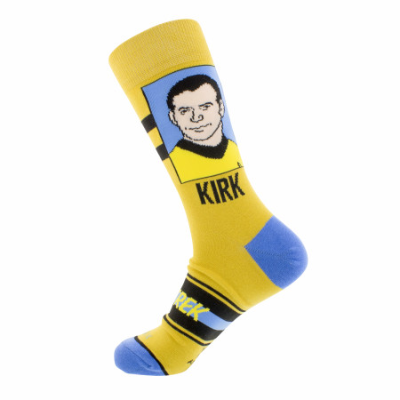 Star Trek Captain Kirk Portrait Crew Socks