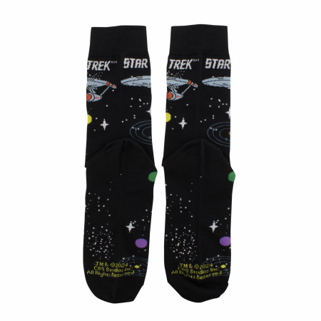 Star Trek Space Travel and Ship Crew Socks