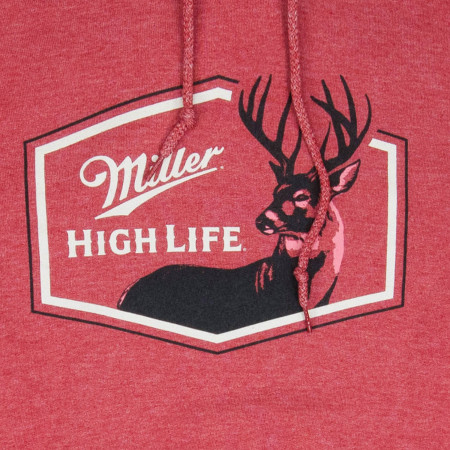 Miller High Life Deer Logo Red Colorway Pull-Over Hoodie