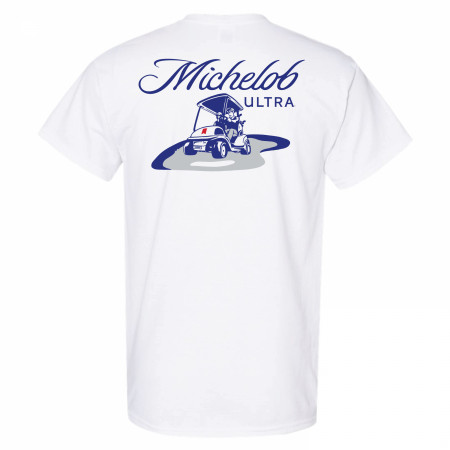 Michelob Ultra Golf Cart Front and Back Print T-Shirt