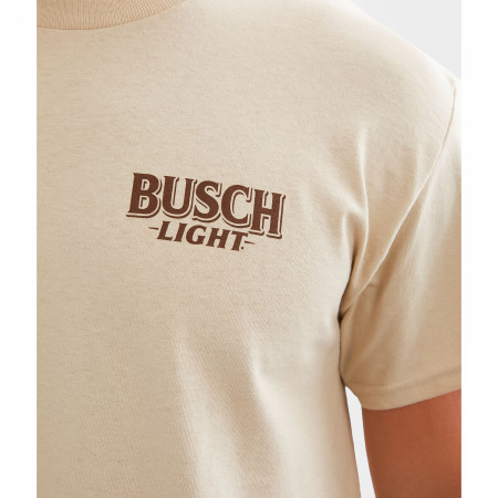 Busch Light Hunting Dog Front and Back Print T-Shirt