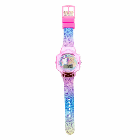 Barbie Rainbow Glitter Kid's Watch with Silicone Band