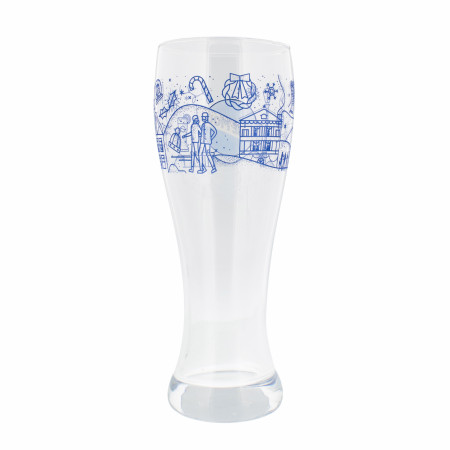 Blue Moon Holiday Festive Pint Glass