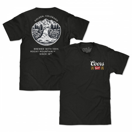 Coors Banquet Rocky Mountain Fresh Front and Back Print T-Shirt