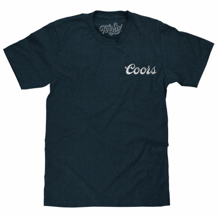 Coors Genuine Rock Beer Front and Back Print T-Shirt