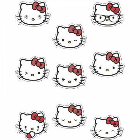 Hello Kitty Emojis 9-Piece Stick on Decal Kit