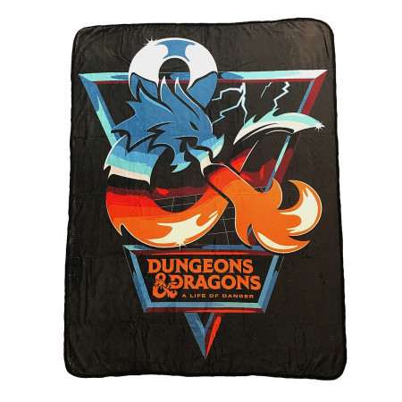 Dungeons and Dragons Retro Logo Fleece Throw Blanket