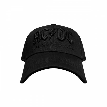 AC/DC Back in Black Logo Baseball Hat