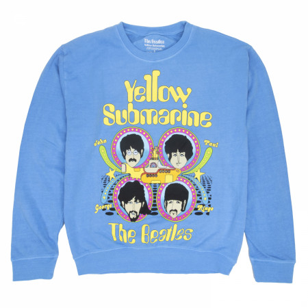 The Beatles Yellow Submarine Heads In Circles Crewneck Sweatshirt