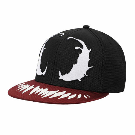 Venom Big Face Embroidered Snapback Hat