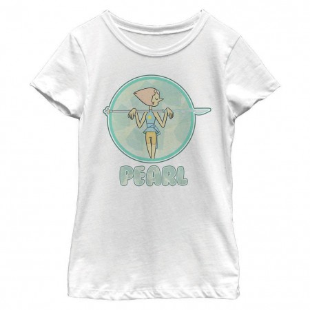 Steven Universe Pearl Circle White Youth Girls T-Shirt