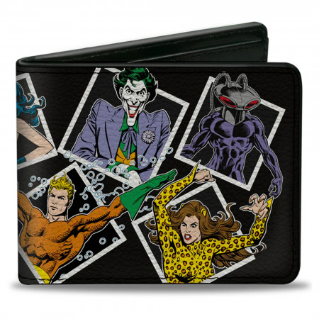 Justice League Heroes and Villains Bi-Fold Wallet