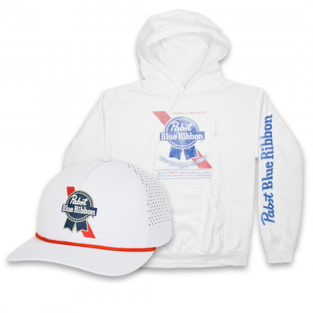 PBR Pabst Blue Ribbon Hat and Hoodie Combo